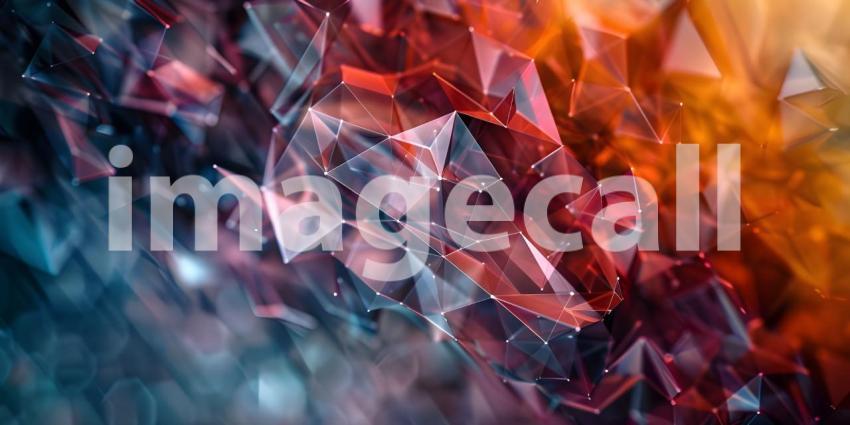 Kaleidoscope of Crystals: A Vibrant Abstract of Interlocking Prisms