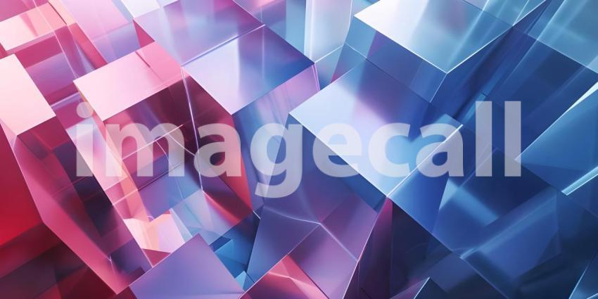 Kaleidoscope of Crystals: A Vibrant Abstract of Interlocking Prisms