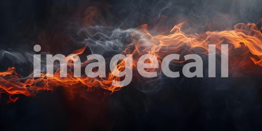 Fiery Dance: A Dynamic Abstract of Fire and Smoke