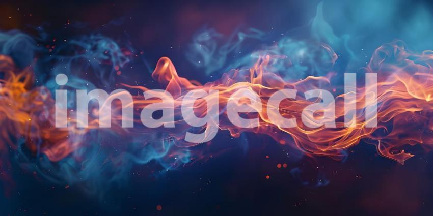 Fiery Dance: A Dynamic Abstract of Fire and Smoke