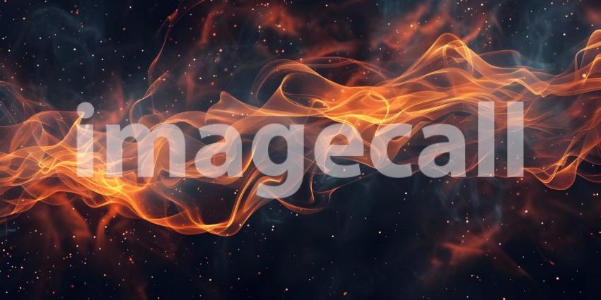 Fiery Dance: A Dynamic Abstract of Fire and Smoke