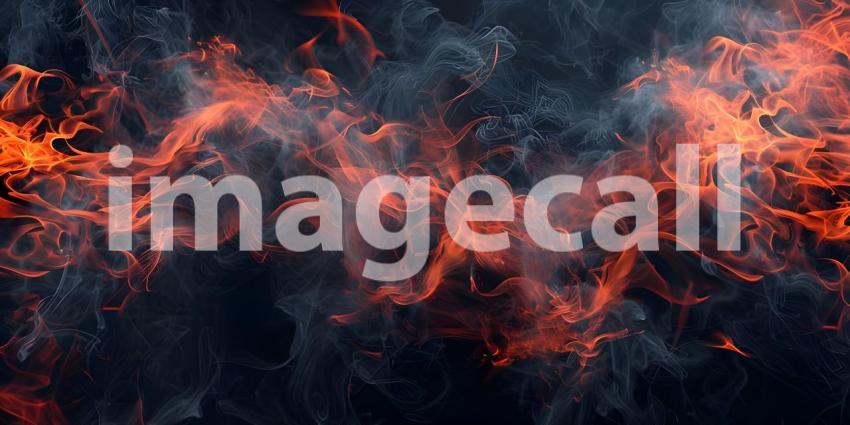 Fiery Dance: A Dynamic Abstract of Fire and Smoke