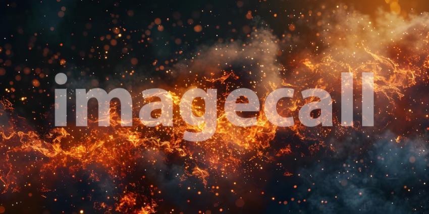 Fiery Dance: A Dynamic Abstract of Fire and Smoke