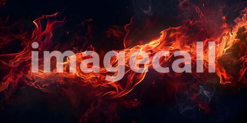 Fiery Dance: A Dynamic Abstract of Fire and Smoke