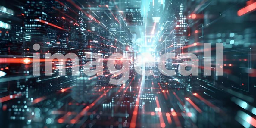 Into the Digital Vortex: A Journey Through a Cybernetic Landscape