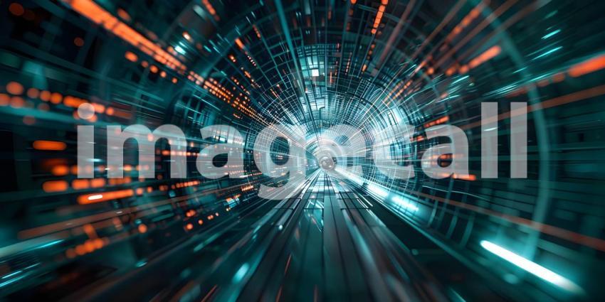 Into the Digital Vortex: A Journey Through a Cybernetic Landscape