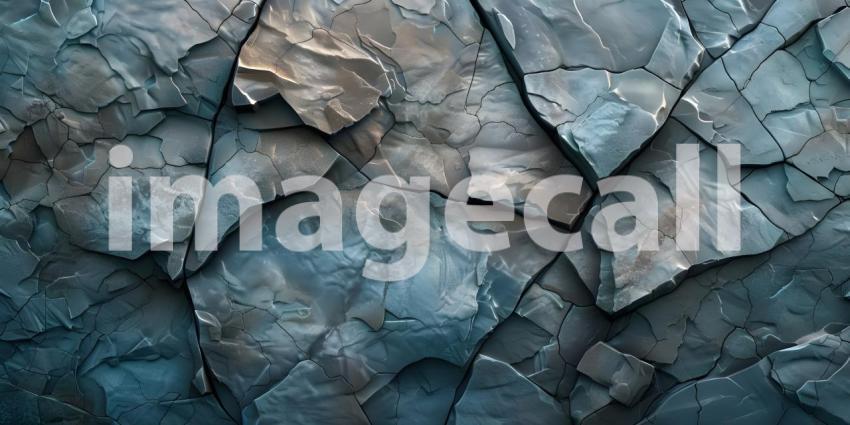 Cragged and Textured: A Close-Up of Rugged Stone Wall with Deep Shadows and Warm Highlights