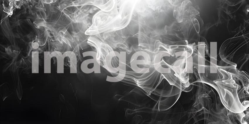 Abstract Smoke Swirls: A Study in Contrast and Movement