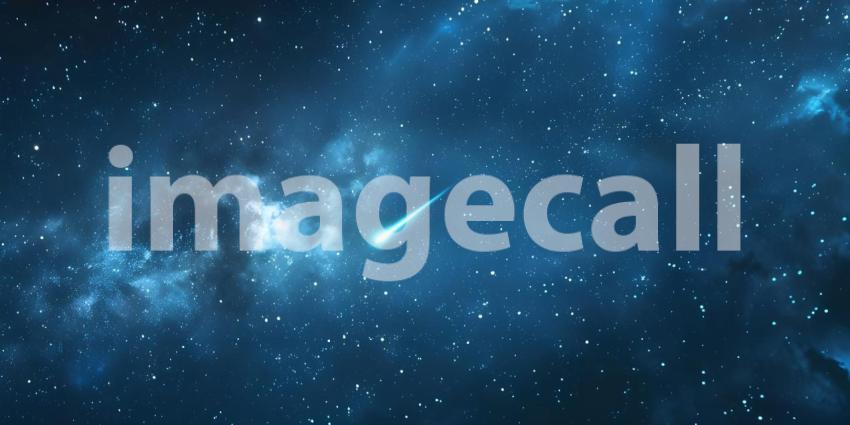 Celestial Symphony: A Starry Night Sky with a Shooting Star and Wispy Clouds