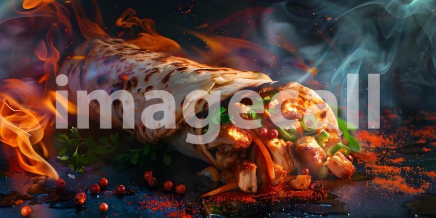 Flamboyant Burrito: A Fiery Feast of Flavor and Texture