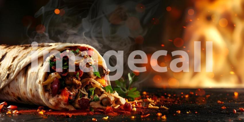 Flamboyant Burrito: A Fiery Feast of Flavor and Texture