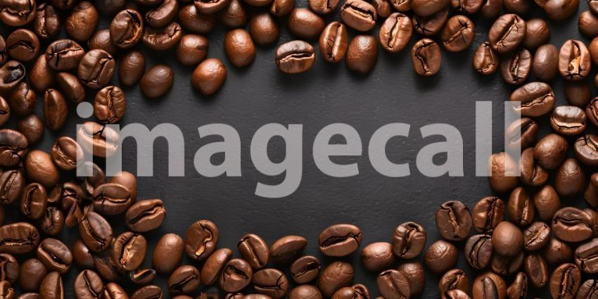 Coffee Plantation Paradise: A Lush Landscape with Ripe Beans and Morning Sunlight