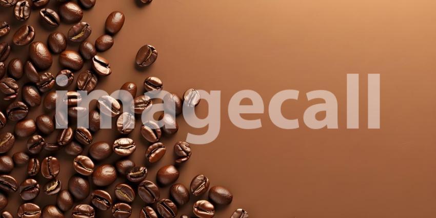 Coffee Plantation Paradise: A Lush Landscape with Ripe Beans and Morning Sunlight