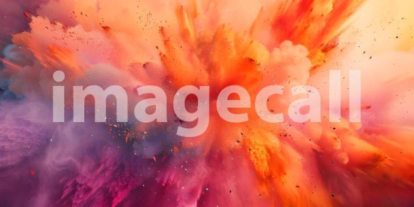 Cosmic Color Explosion: A Burst of Vibrant Hues Against a Dark Background