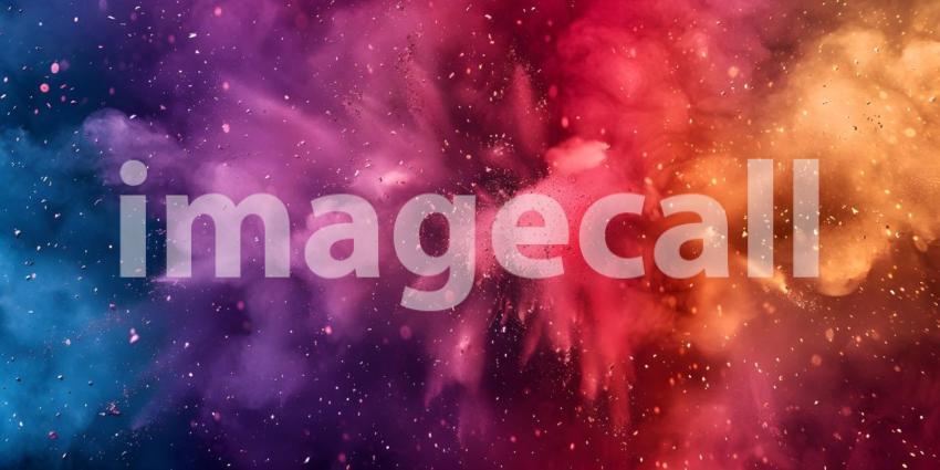 Cosmic Color Explosion: A Burst of Vibrant Hues Against a Dark Background