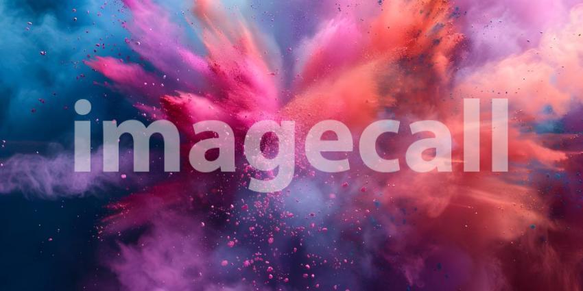 Cosmic Color Explosion: A Burst of Vibrant Hues Against a Dark Background