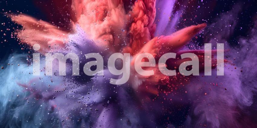 Cosmic Color Explosion: A Burst of Vibrant Hues Against a Dark Background