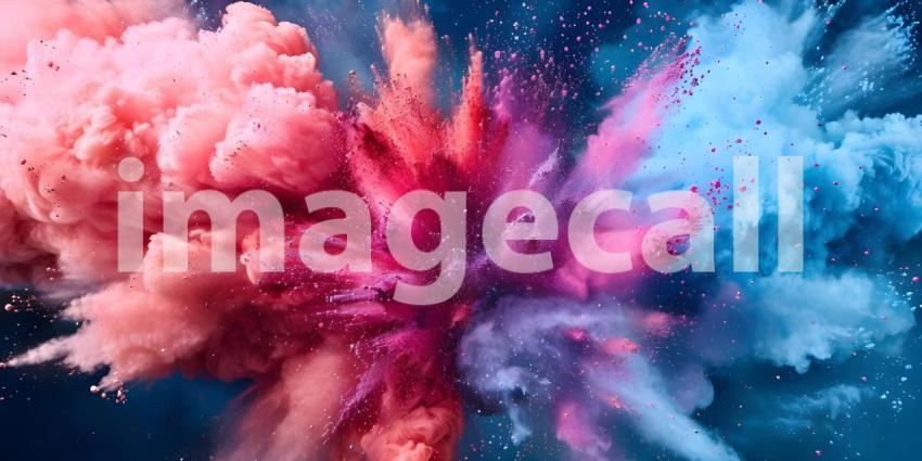 Cosmic Color Explosion: A Burst of Vibrant Hues Against a Dark Background