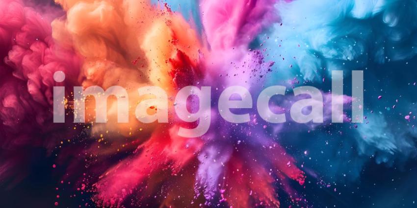 Cosmic Color Explosion: A Burst of Vibrant Hues Against a Dark Background