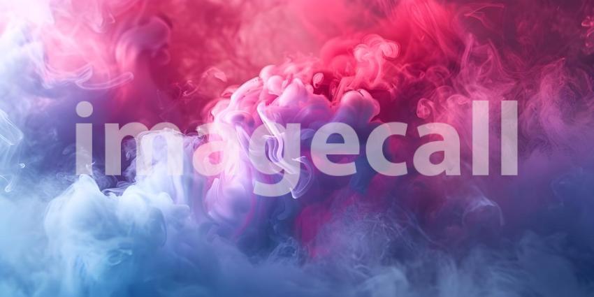 Ethereal Ink Dance: A Whirlwind of Red, Blue, and White Hues