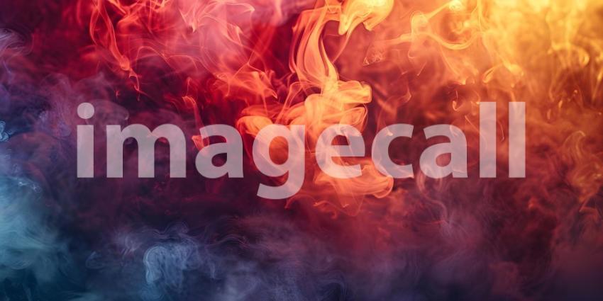 Ethereal Ink Dance: A Whirlwind of Red, Blue, and White Hues