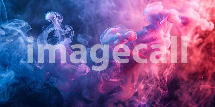 Ethereal Ink Dance: A Whirlwind of Red, Blue, and White Hues