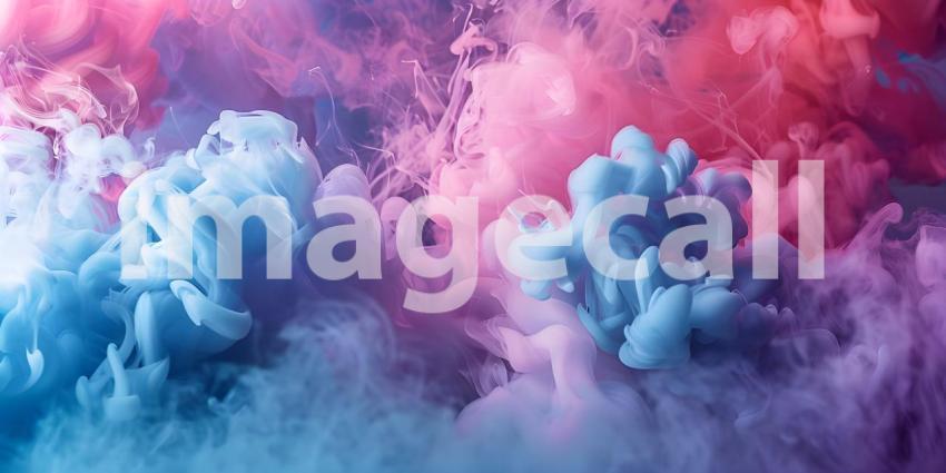 Ethereal Ink Dance: A Whirlwind of Red, Blue, and White Hues