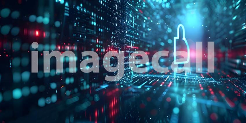 Digital Fortress: A Cyber Security Concept with a Padlock Symbol on a Circuit Board