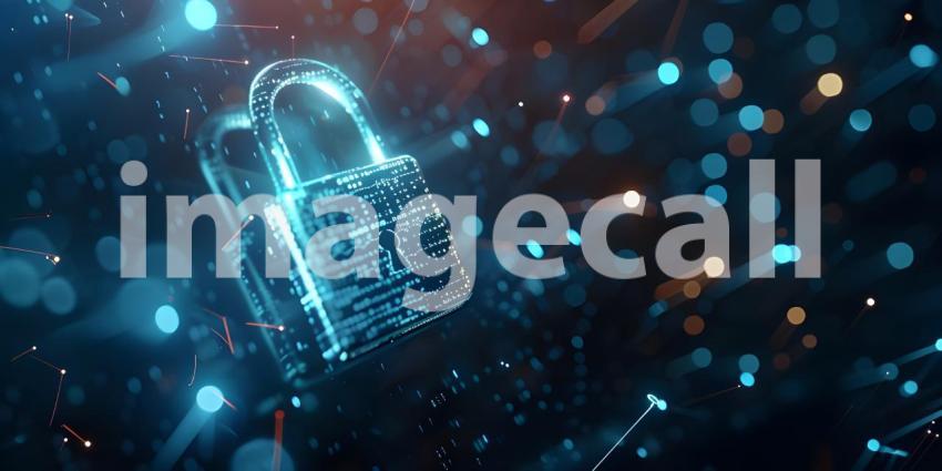 Digital Fortress: A Cyber Security Concept with a Padlock Symbol on a Circuit Board