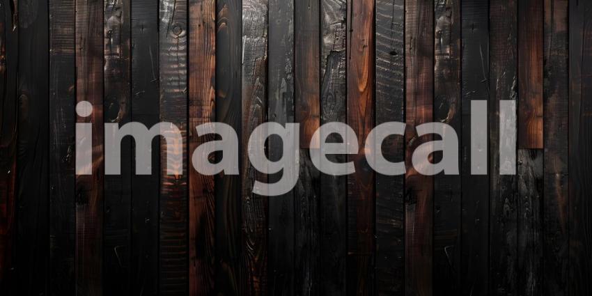 Charred Wood Wall: A Rustic and Textured Background in Shades of Black and Brown