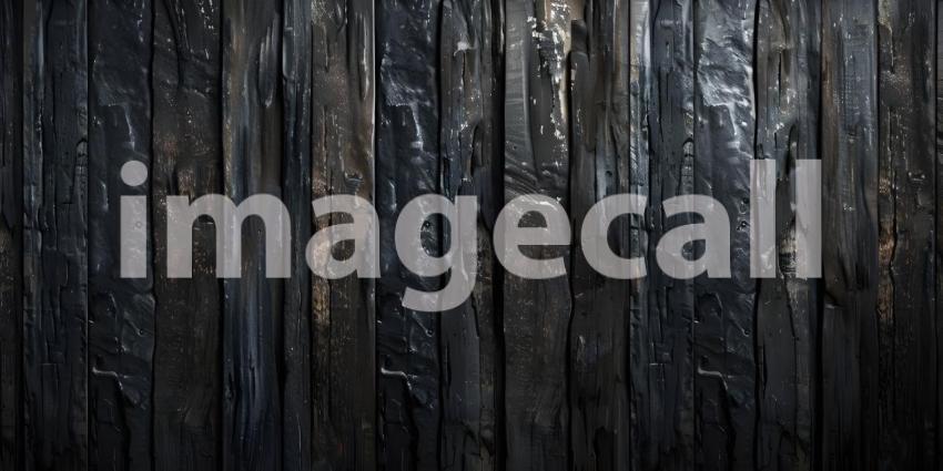 Charred Wood Wall: A Rustic and Textured Background in Shades of Black and Brown