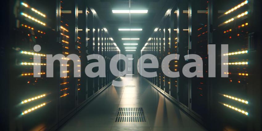 The Heart of the Digital World: A View Down a Modern Server Room