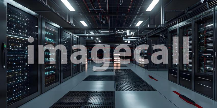 The Heart of the Digital World: A View Down a Modern Server Room