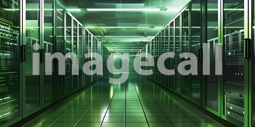 The Heart of the Digital World: A View Down a Modern Server Room