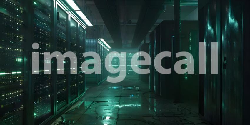 The Heart of the Digital World: A View Down a Modern Server Room