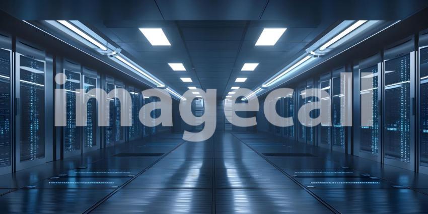 The Heart of the Digital World: A View Down a Modern Server Room