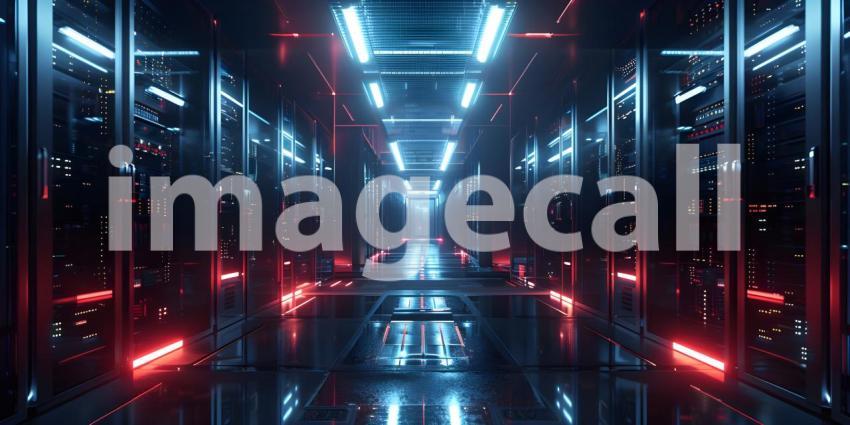 The Heart of the Digital World: A View Down a Modern Server Room