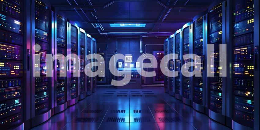 The Heart of the Digital World: A View Down a Modern Server Room