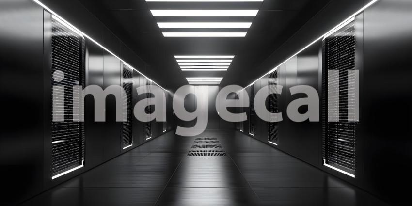 The Heart of the Digital World: A View Down a Modern Server Room