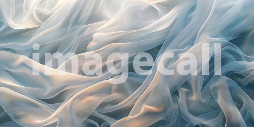 Airy and Ethereal: A Flowing Cascade of Sheer Fabric