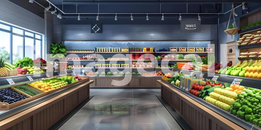 A Bountiful Harvest: Fresh Produce Displayed in a Cozy Country Store