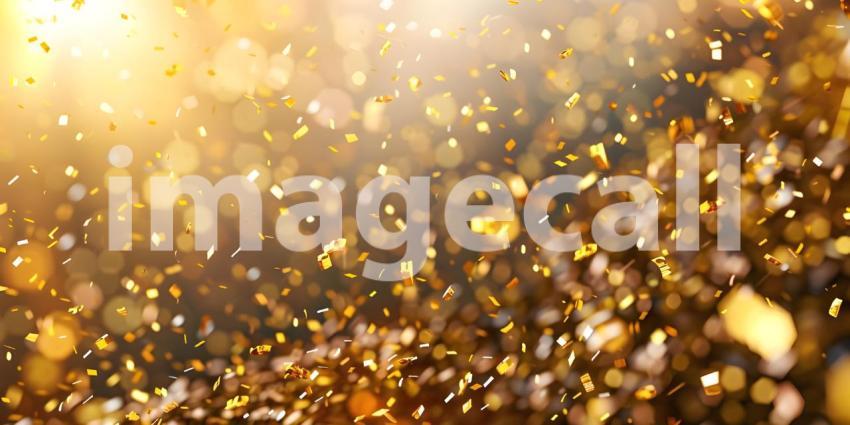 Golden Shower: A Whirlwind of Shimmering Leaves and Confetti