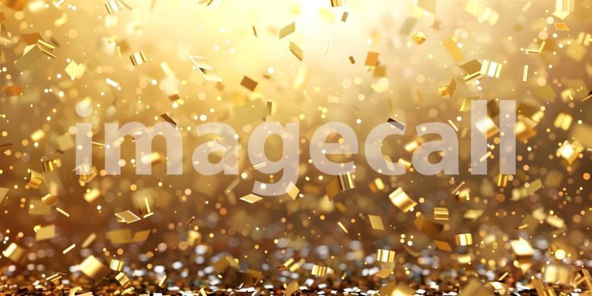 Golden Shower: A Whirlwind of Shimmering Leaves and Confetti