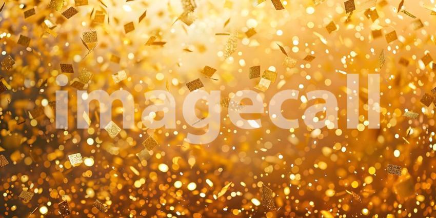 Golden Shower: A Whirlwind of Shimmering Leaves and Confetti