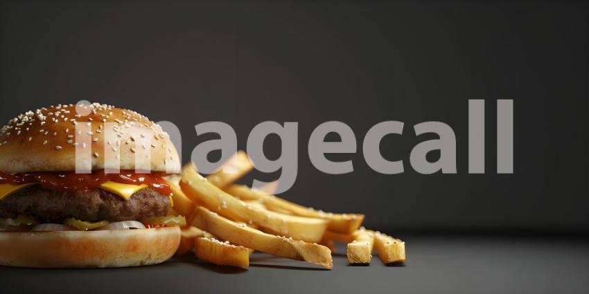 Classic Burger Combo: A Juicy Patty, Crispy Fries, and All the Fixings