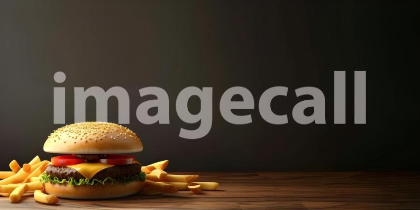 Classic Burger Combo: A Juicy Patty, Crispy Fries, and All the Fixings