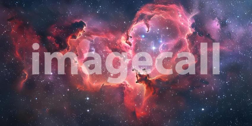 Cosmic Heart: A Celestial Nebula in the Shape of Love