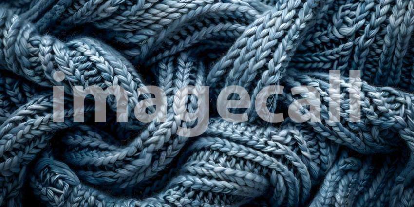 Intertwined Threads: A Textured Close-Up of a Knitted Fabric