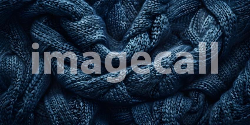 Intertwined Threads: A Textured Close-Up of a Knitted Fabric