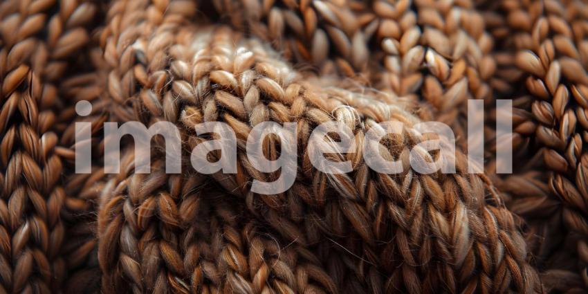 Intertwined Threads: A Textured Close-Up of a Knitted Fabric